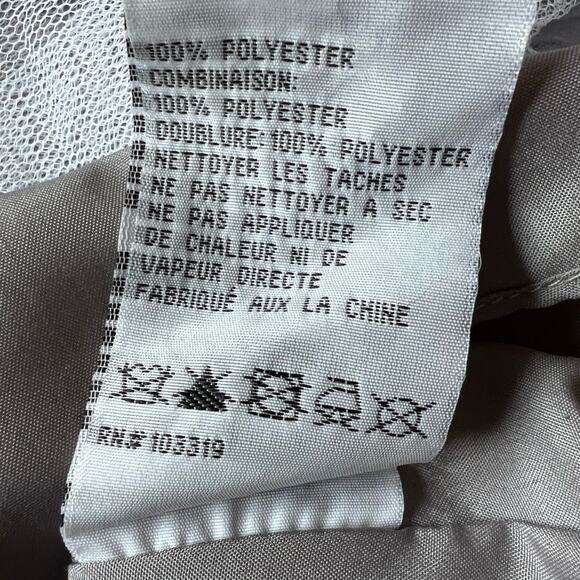 Blondie Nites Silver Beaded Floral Sheer Bustier Strapless Tulle Gown Fairy - 9 - Picture 12 of 12